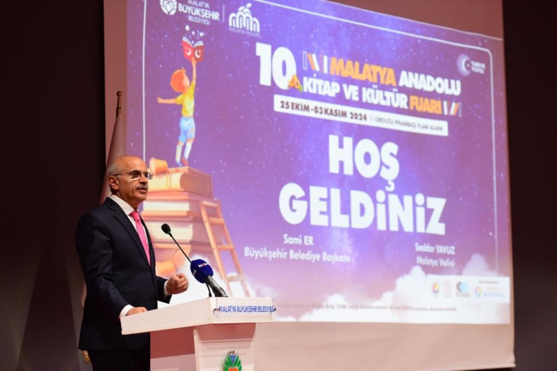 10. MALATYA ANADOLU KİTAP VE KÜLTÜR FUARI KİTAPSEVERLERE KAPILARINI AÇTI ''MALATYA’NIN KALBİNİ KİTAPLA, KÜLTÜRLE VE SANATLA YENİDEN CANLANDIRMAK İÇİN BURADAYIZ''