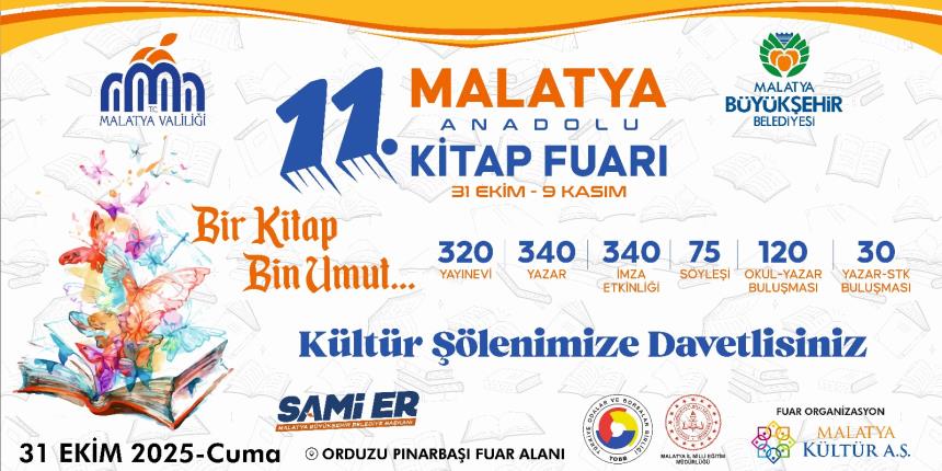 11. Malatya Anadolu Kitap Fuarı 31 EKİM - 9 KASIM